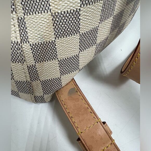 Louis Vuitton Sperone Backpack White Leather Damier Azur, Pink Lining - Picture 4 of 14